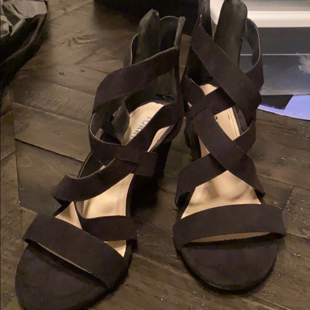 Torrid Black Wedge Heels - 8 Wide